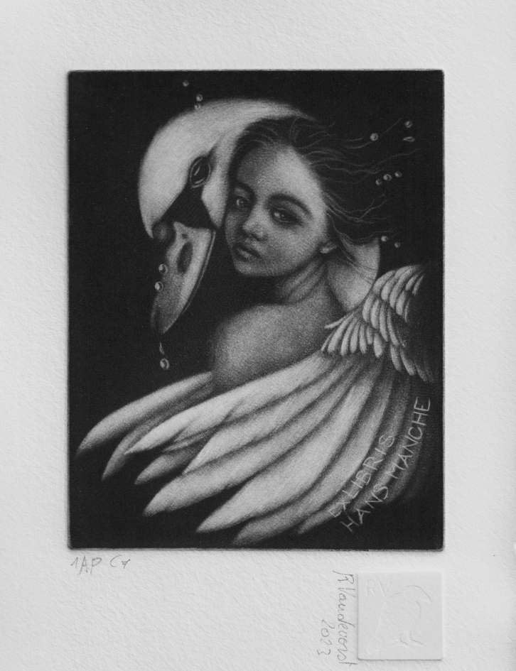 “Ex Libris Hans Manche” Mezzotint 2023